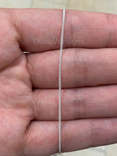 925 Sterling Silver Curb Cuban Adjustable 1mm Chain, Silver, Sterling Silver Chain, 925 Sterling Silver, Finished Necklace, 925 Silver